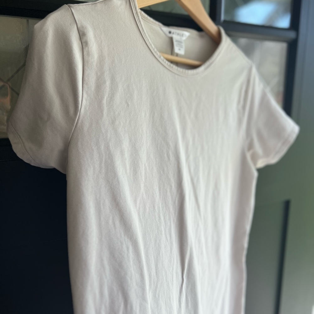 Athleta Off White cotton tshirt dress